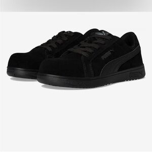 Puma Black Sneakers with Suede Upper and Athletic Silhouette